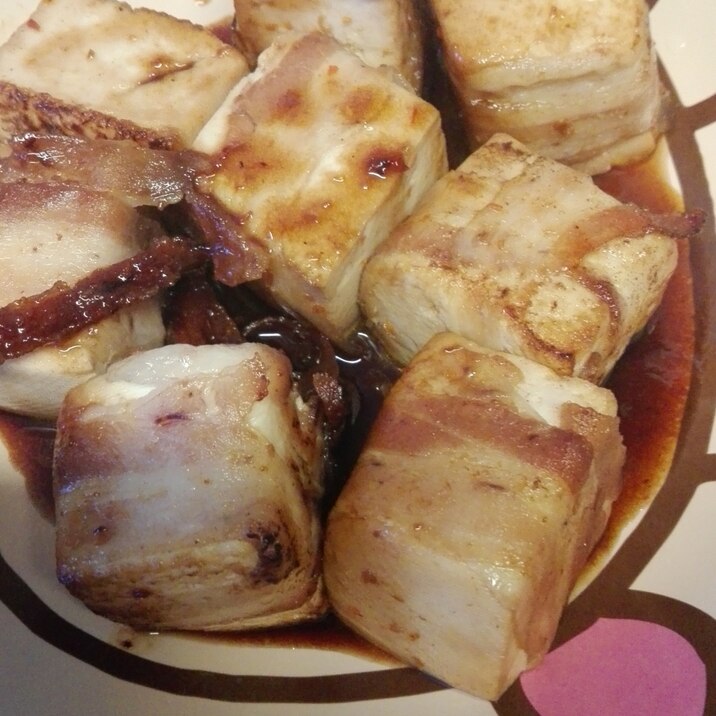豆腐の豚バラ巻き